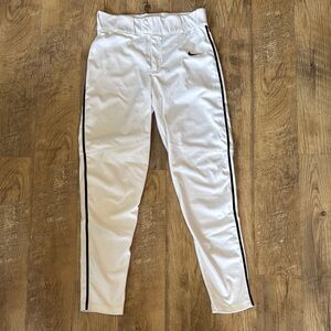 Nike Vapor Select Baseball Pants White and Black  Size Small